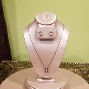 Diamond Accent Gold Over Silver Necklace Set